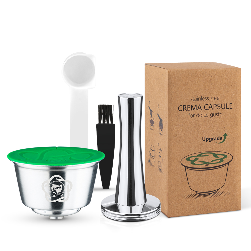 Icafilas Capsulas De Cafe Recargables Dolce Gusto Herbruikbare Hervulbare Capsules, Filters Voor Necafe Dolce Gusto Maker Koffie Pods: 1 pod 1tamper