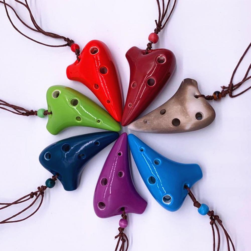 Keramische Ocarina Keramische Ocarina Lanyard Slijtvaste Betrouwbare 6 Hole Ocarina Instrument