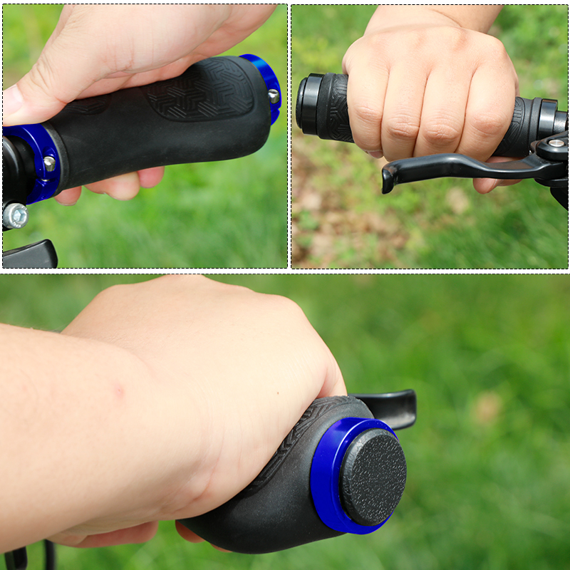 Dual Ring sperren Lange Kurze Lenkergriffe Stromlinienförmige MTB Klappfahrrad Twist Schalthebel Handauflage Rolle Gummigehäbenutzen Mantel