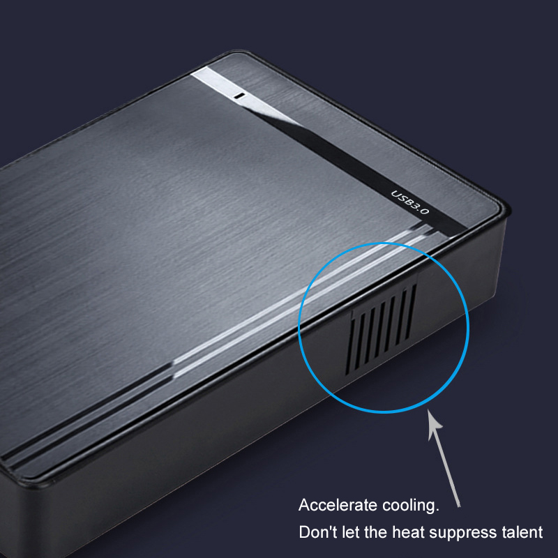 3.5 inch HDD Case USB 3.0 to SATA External Hard Drive Reader Support 10TB Hard Drive Enclosure High Speed Adapter for PC Laptop