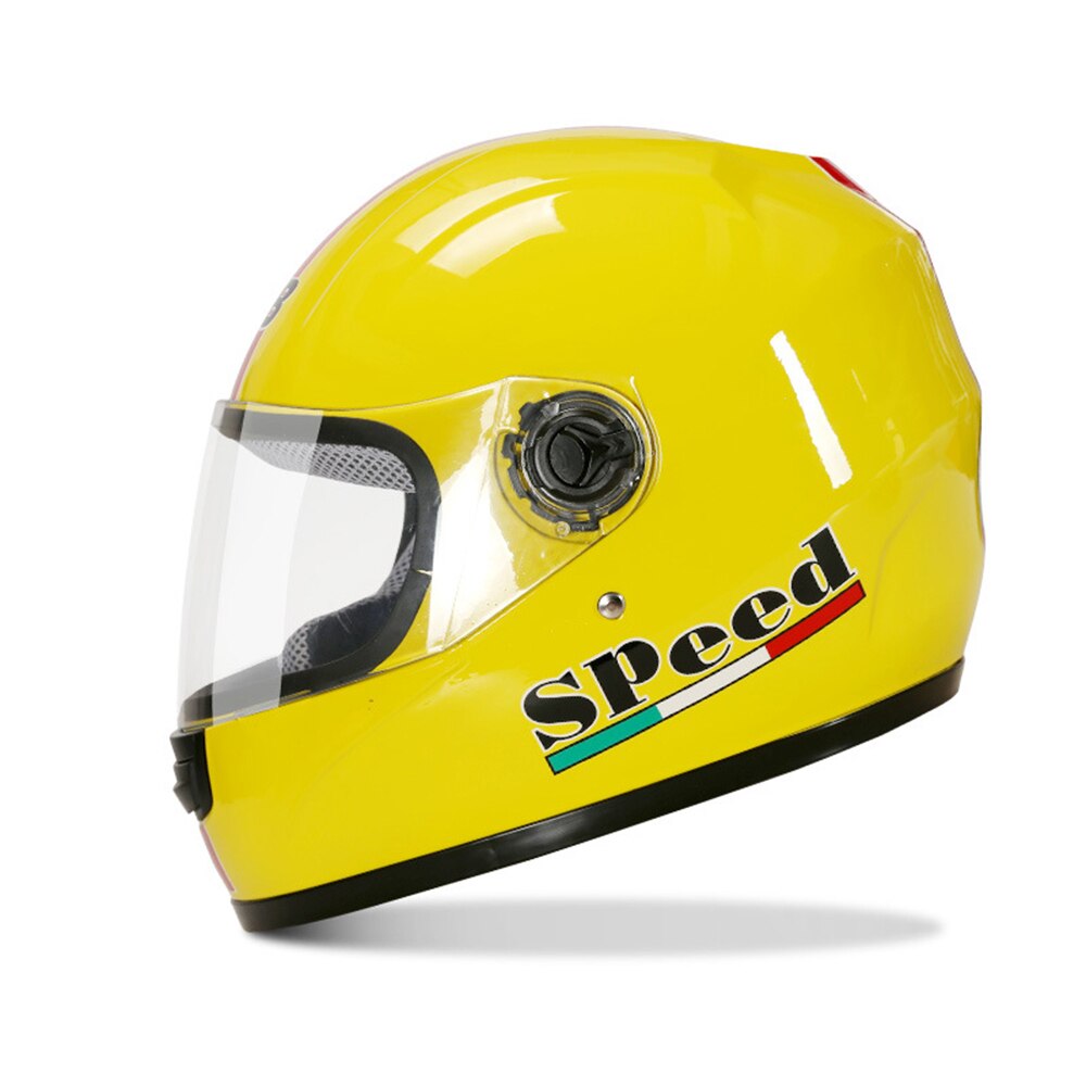 Motorcycle Full Face Helmets Electric scooter helmets Cycling helmet ABS Speed Motorbike Protective Cap Warm Winter Helmet: yellow