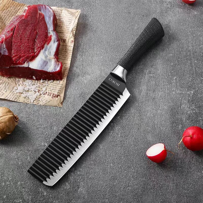 Forged Stainless Steel Manganese Steel Kitchen Knife Household Small Kitchen Knife Fruit Knife Chef's Knife Meat Cleaver: white