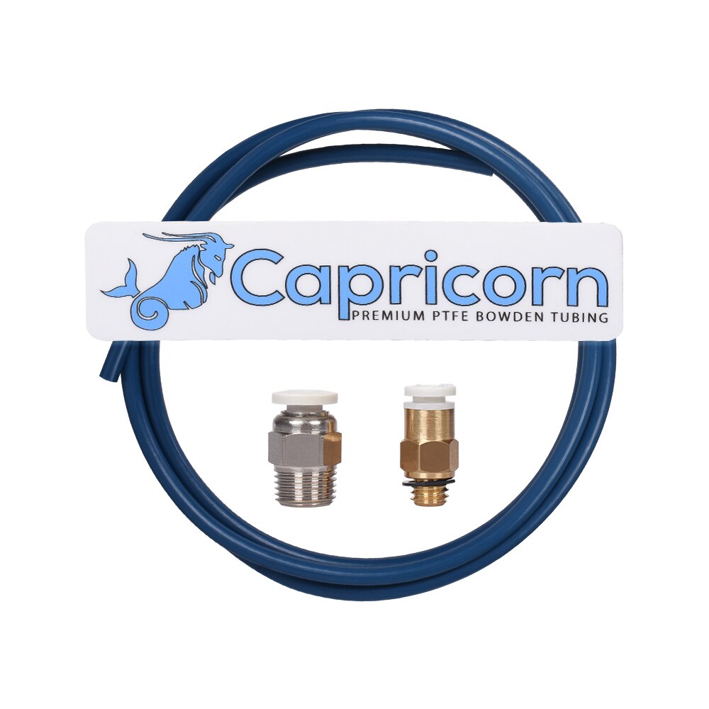 Capricorn Bowden PTFE Tubing XS Series 1M/2M Quick Fitting Straight Pneumatic Blue 1.75mm Filament for Ender 3 3d Printer Parts: 2M Add 2 connectors