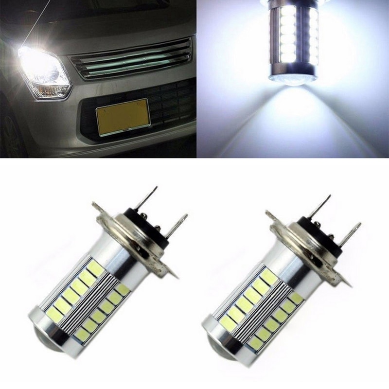JX-LCLYL 1 pc H7 5630 33SMD LED 12 V Auto Fog Light Koplamp Lamp Wit