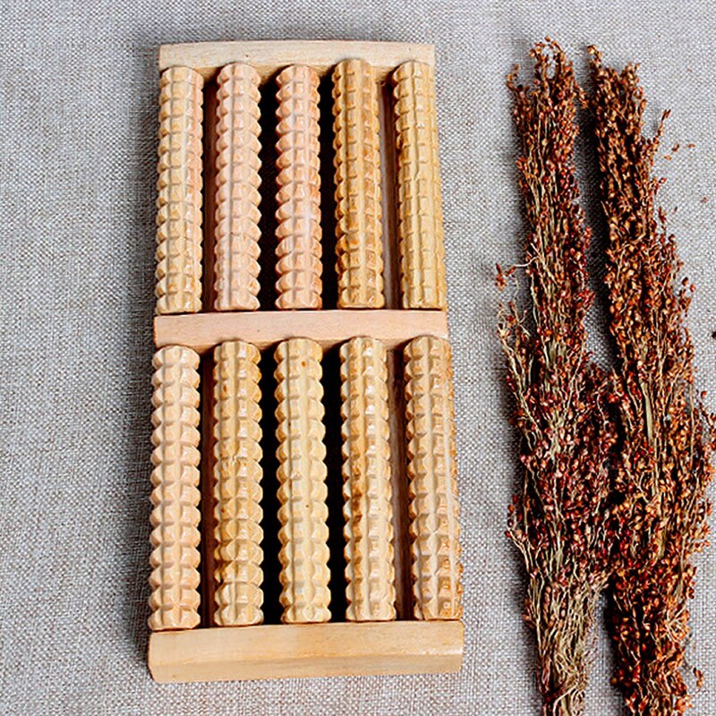 5 Ruwe Houten Roller Voet Massage Gezondheid Therapie Stress Relax Massage