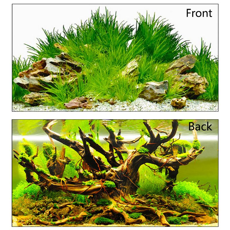 Fish Tank Background Painting Paper 3D Double-sided Ocean Landscape Poster Decorative Stickers Aquarium Decals 85WC: 8