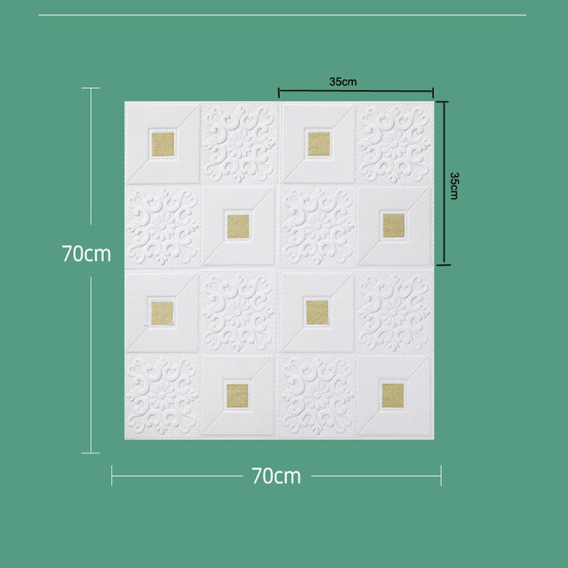 3D Wall Sticker Stereo Ceiling Panel Roof Decor Foam Wallpaper Self-adhesive Waterproof DIY Living Room Decoration TV Background