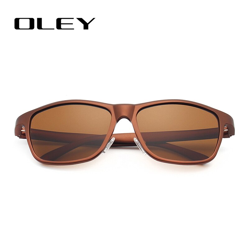 OLEY Neue Alle Aluminium Magnesium HD Sonnenbrille Männer klassisch retro Hochwertige Polarisierte Sonnenbrille Schutzbrillen: Y0934 C4 Braun Braun