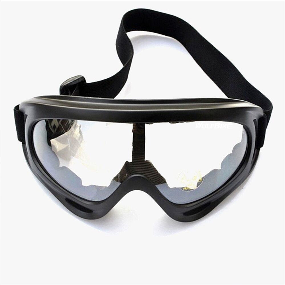 Mannen Vrouwen Skiën Bril Fietsen Eyewear Anti-Uv Outdoor Sport Zonnebril Anti-Dust Bril Snowboarden Bescherming Goggle: Clear