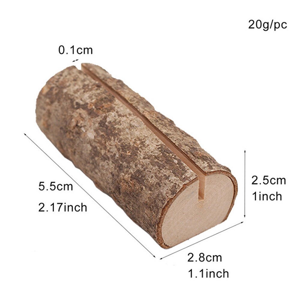Bröllop plats märke dekoration bröllop trä namn bord korthållare stubbe form bord meny stativ nummer namn hållare