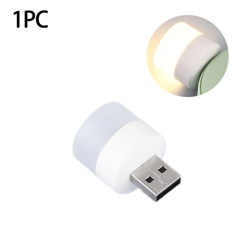 Usb Plug Lamp Computer Mobiele Power Opladen Usb Kleine Boek Lamp Led Oogbescherming Leeslamp Kleine Ronde Licht Nacht licht: Warm Light-A