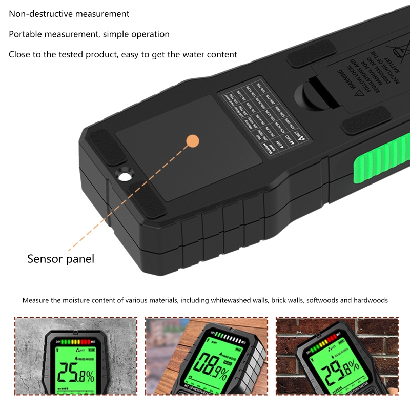 MT28 Wood Moisture Meter Humidity Tester Digital Timber Damp Detector Test wall moisture analyzer Range 5%~75%