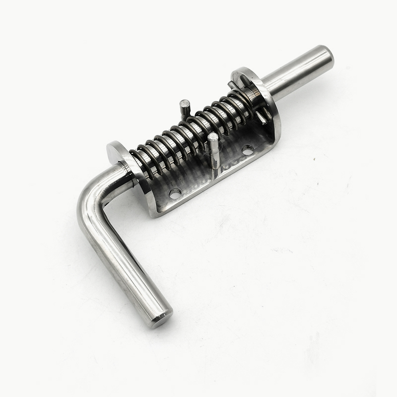 304 Stainless Steel Strip Spring Latch Door Latch Anti-Theft Sliding Round Latch Door Latch, Spring Force Door Latch