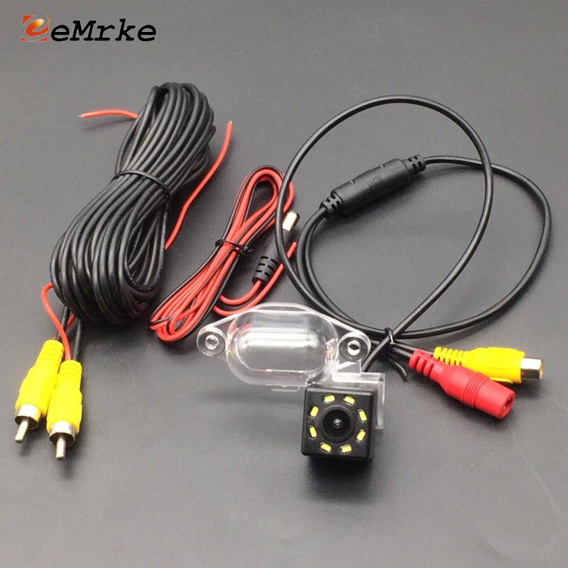EEMRKE 8 LED Car Camera HD CCD Night Vision Rear View Backup Parking Vehicle Camera for Nissan X-Trail Xtrail X Trail T30