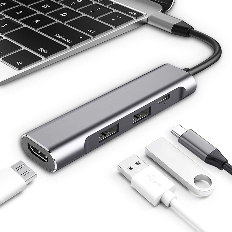 4 in 1 Hub USB3.1 a HDMI/USB3.0/PD Adattatore per Nintendo Tipo C HUB per Huawei P20 compagno di 20 Pro