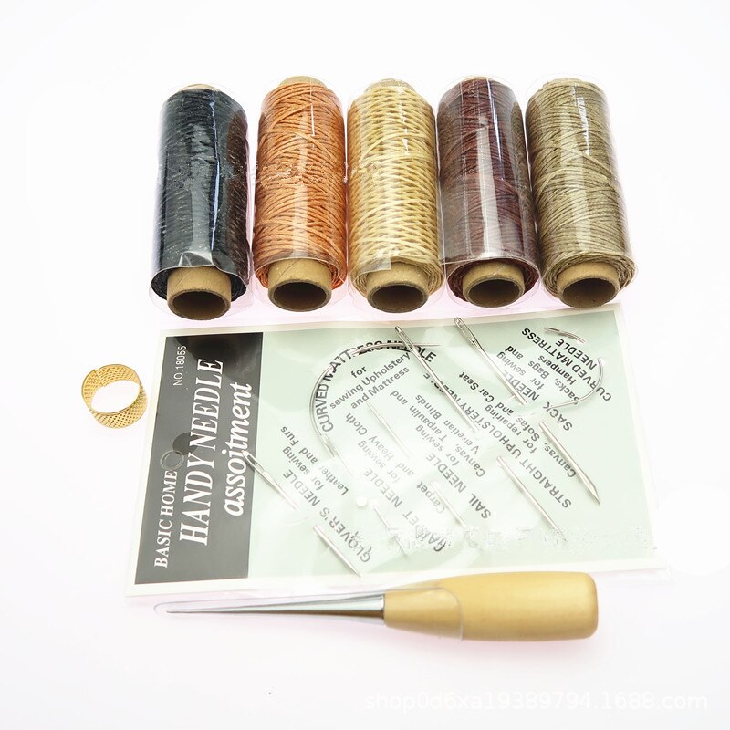 Kit d'outils en cuir | Outil d'artisanat du cuir, cousu à la main, accessoires de couture pratiques, costume en cuir pour le bricolage, ensemble de couture