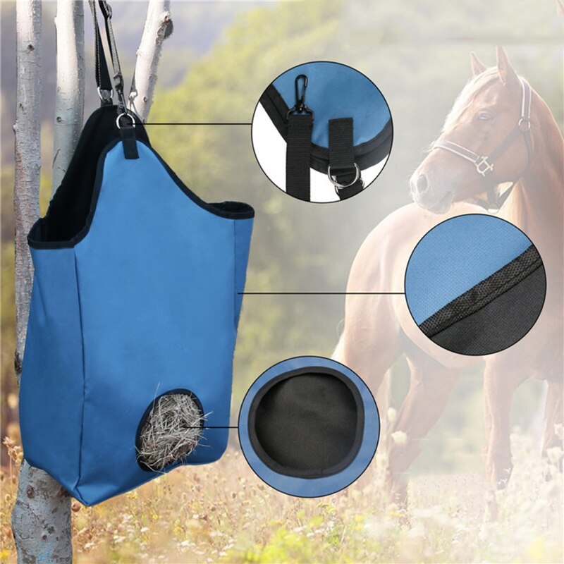 Paard Voeden Hooi Tas Oxford Doek Koe Vee Pony Feeder Passen Opslag Pouch R3ME