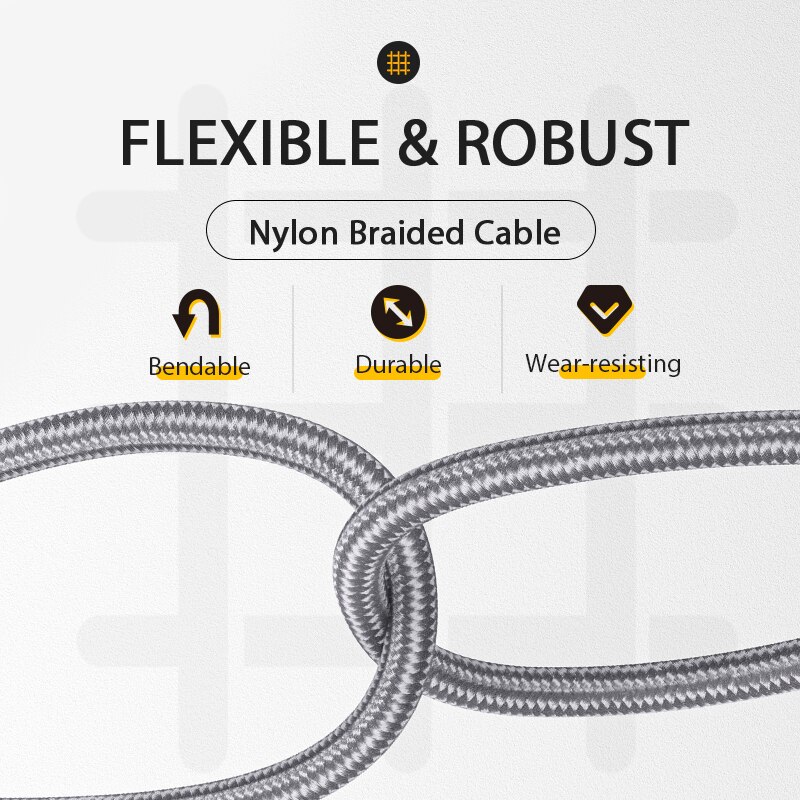 QCY PD Quick Charge Cable for iOS Device 1.2m Charge Cable USB-A to Lightning for iPhone 11 X AirPods Pro and AirPods DC04