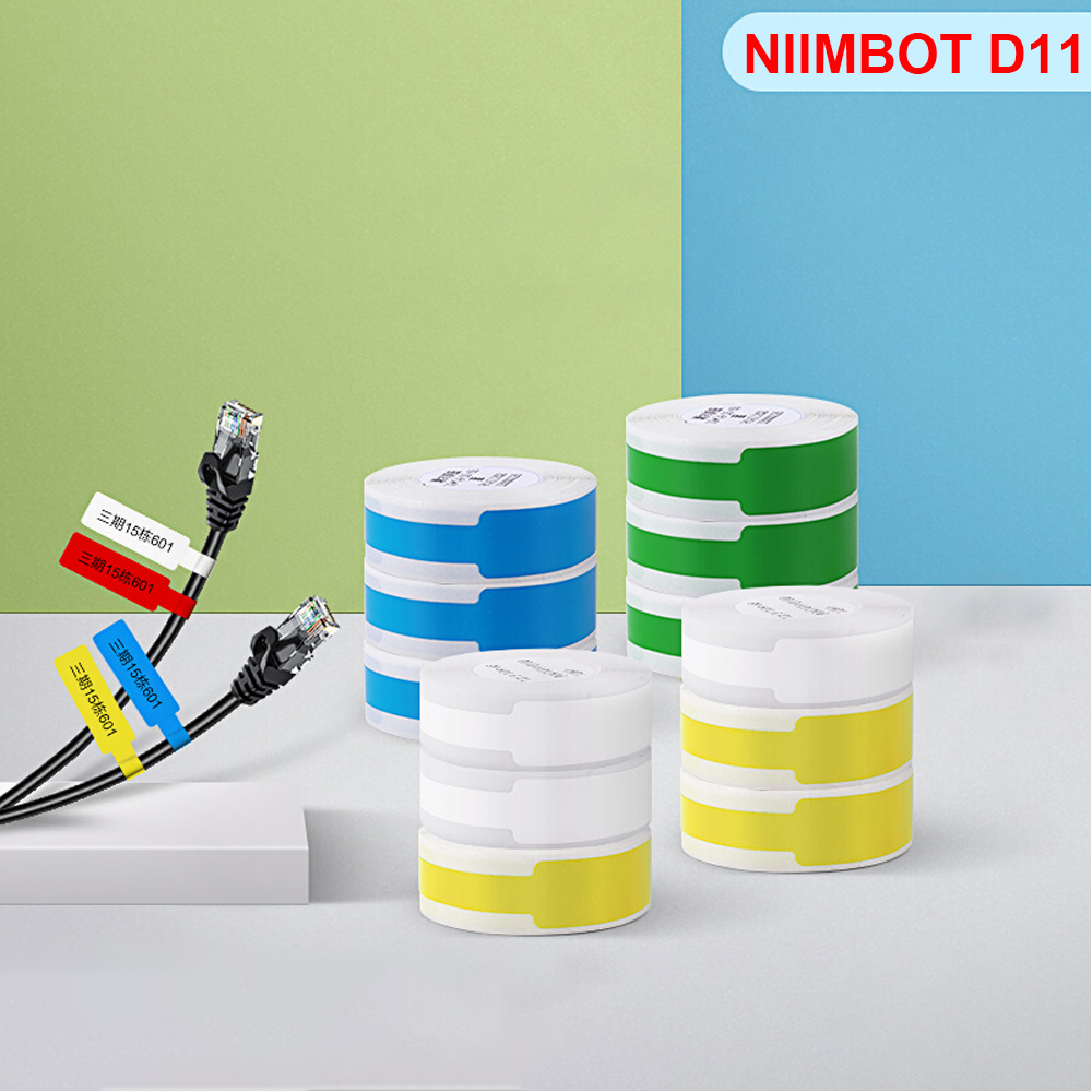 Niimbot D101/D11 / D110 Label Machine Sticker Kabel Label Vlag Pigtail Netwerk Kabel Papier Thermisch Label Lint Waterdicht tape