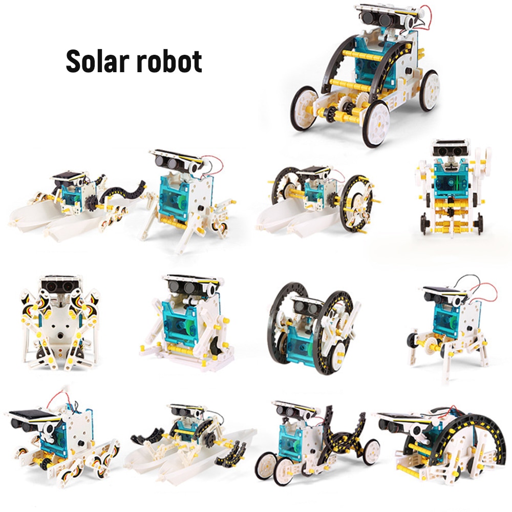 13 In 1 Solar Robot Diy Kinderen Intelligentie Solar Speelgoed Solar Handgemaakte Speelgoed Set Stem Wetenschap Speelgoed Zonne-energie Building blok