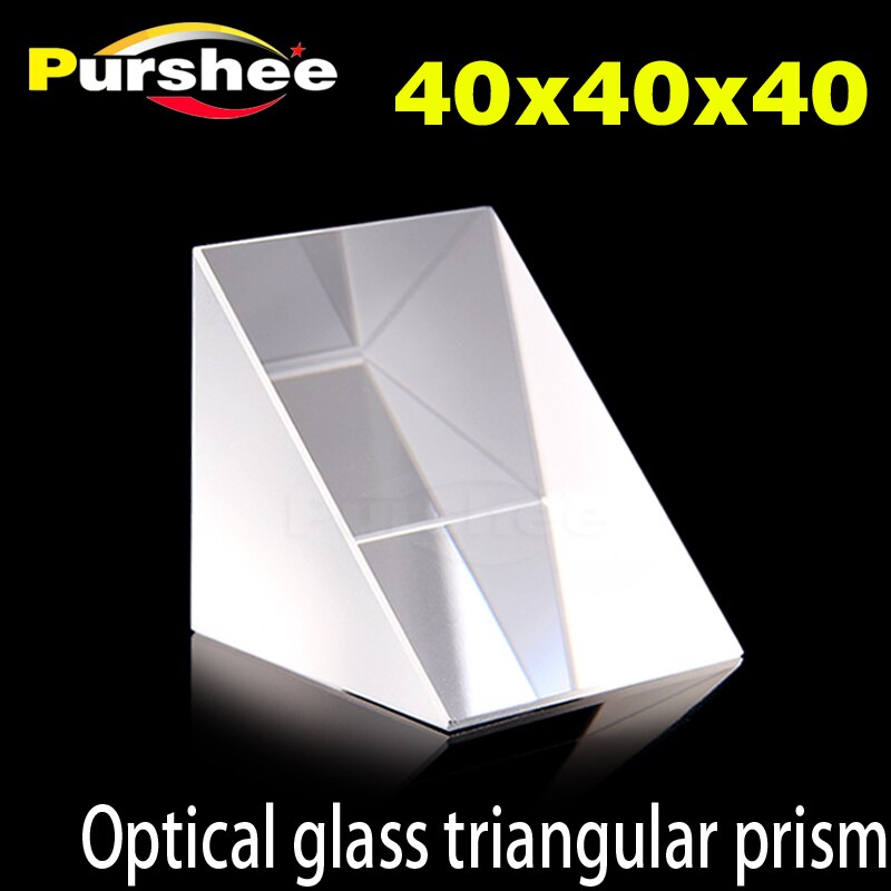Optical glass driehoekig prisma (40x40x40mm)