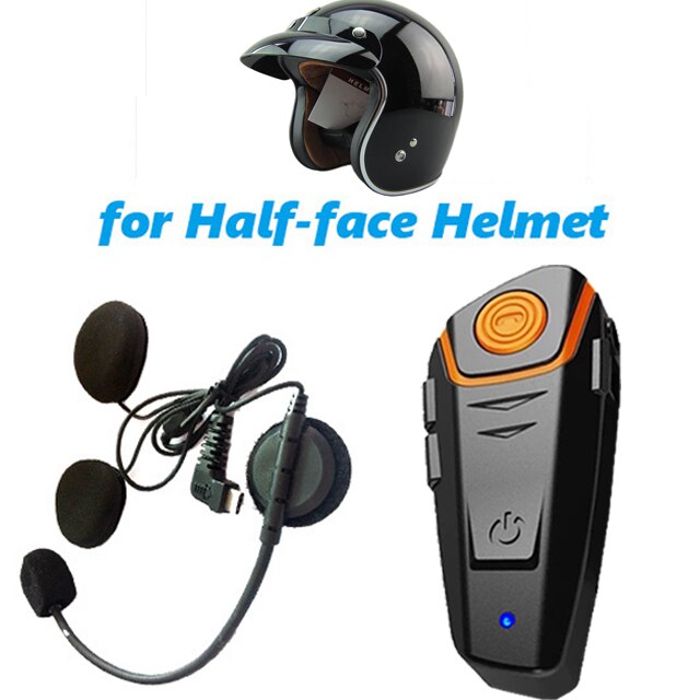 Originele BT-S2 Pro Handsfree Motorhelm Intercom Motorbike Draadloze Bluetooth Headset Waterdichte Interphone Met Fm Radio: for Open Helmet