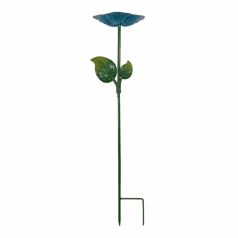 Dispensador de Ração para Pássaros em Formato de Flor de Ferro, Banheira para Pássaros de Grande Capacidade, Prato Durável para Alimentação de Pássaros, Banheira Conveniente para Pássaros no Quintal: Rosa