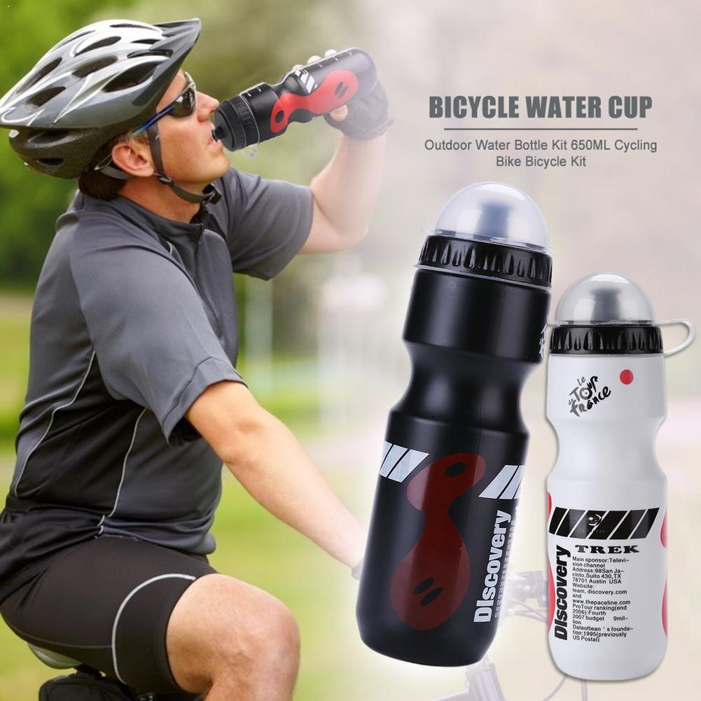 1 st 750 ml mountainbike cykel vatten drink fles med outd utomhus sport vatten drinkware draagbare fles ketel plast hållare  c1 t 4