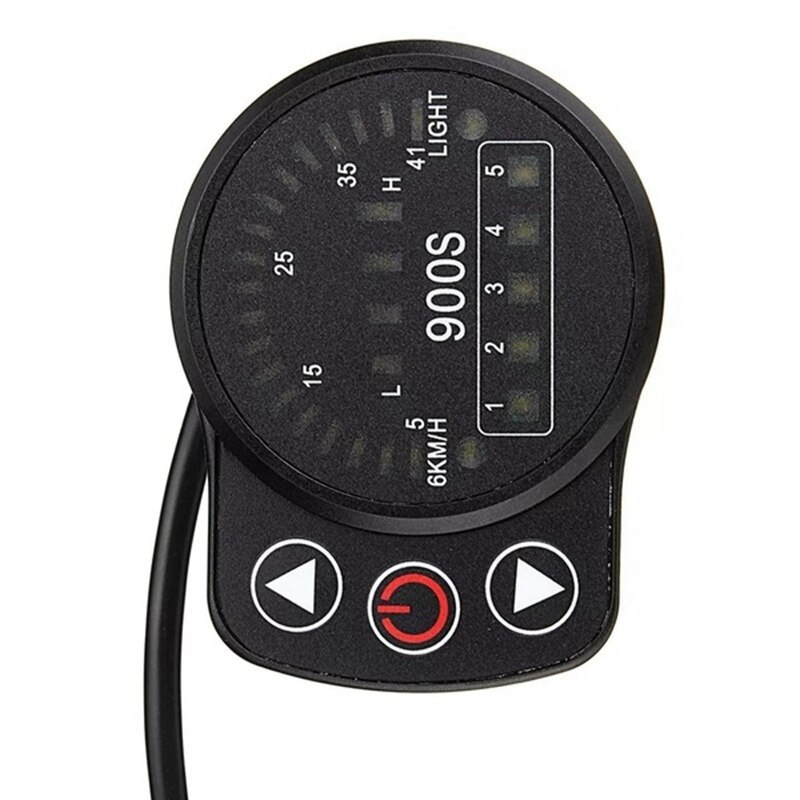 Nueva inclusión-E-Motor de bicicleta KT-900S eléctrico pantalla LED medidor con SM conector para bicicleta modificación bicicleta eléctrica