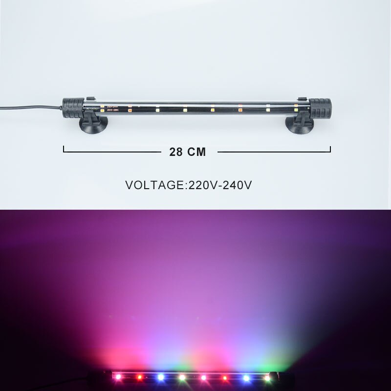 14-48Cm Aquarium Light Fish Tank Dompelpompen Light Lamp Waterdicht Onderwater Led Verlichting Aquarium Verlichting: WB-28MULTICOLOR