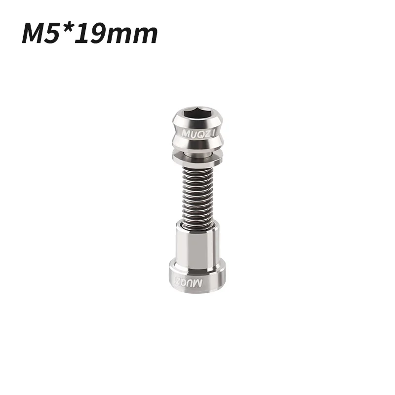 MUQZI Titanschraube M5x17 19mm Vorbauschraube Rennrad Lenker Vorbauschraube: dunkel Grau