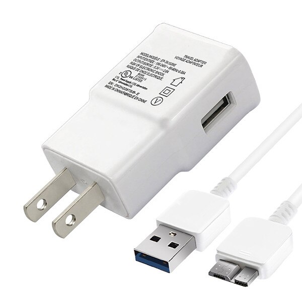 Für Samsung S5 I9600 Hinweis3 G900 N9002 N9008 praktisch 5V 2A Zauberstab Stecker USB Ladegerät & 1m Mikro USB 3,0 Daten synchronisieren Ladekabel: uns Ladegerät und Kabel