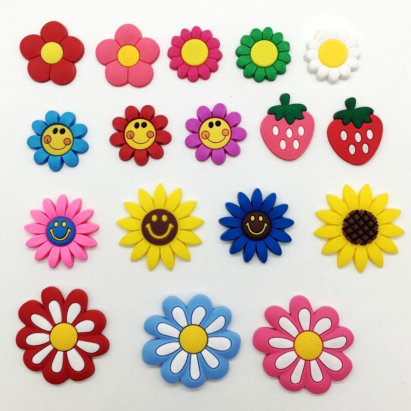 10PCS Mini Bloemen Plaksteen Zachte PVC DIY Craft Voor Haar Accessoire/Broche/Sleutelhanger/Bladwijzer/Bril frame