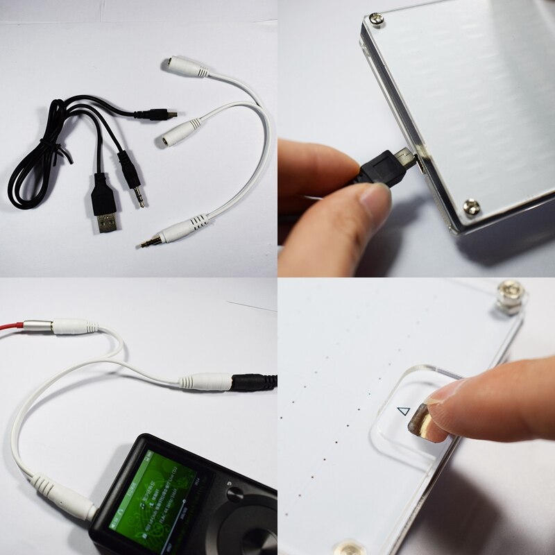 Ecualizador Digital LED de 225 segmentos, Control de presión de gran tamaño, Kit de ondas de sonido de espectro de música, bricolaje