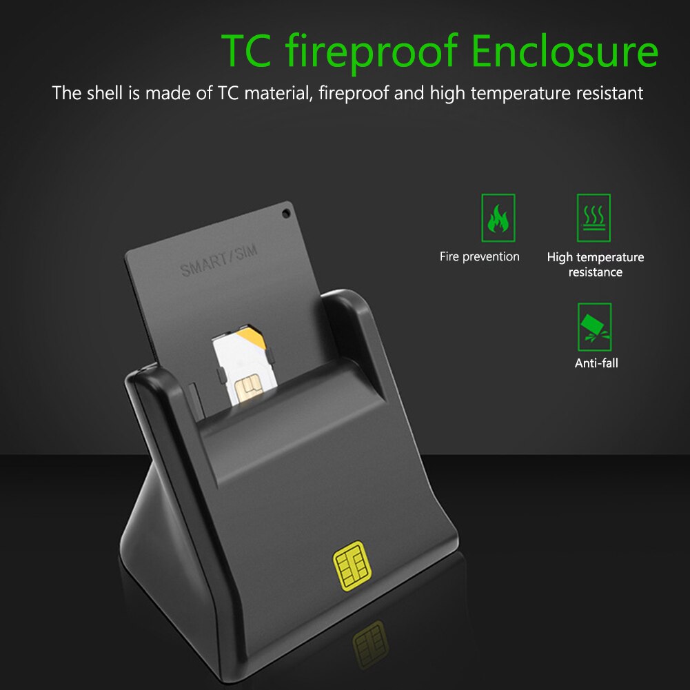 Easy Comm EMV USB Smart Card Reader CAC Common Access Card Reader Adapter ISO 7816 For SIM / ATM / IC/ID Cards