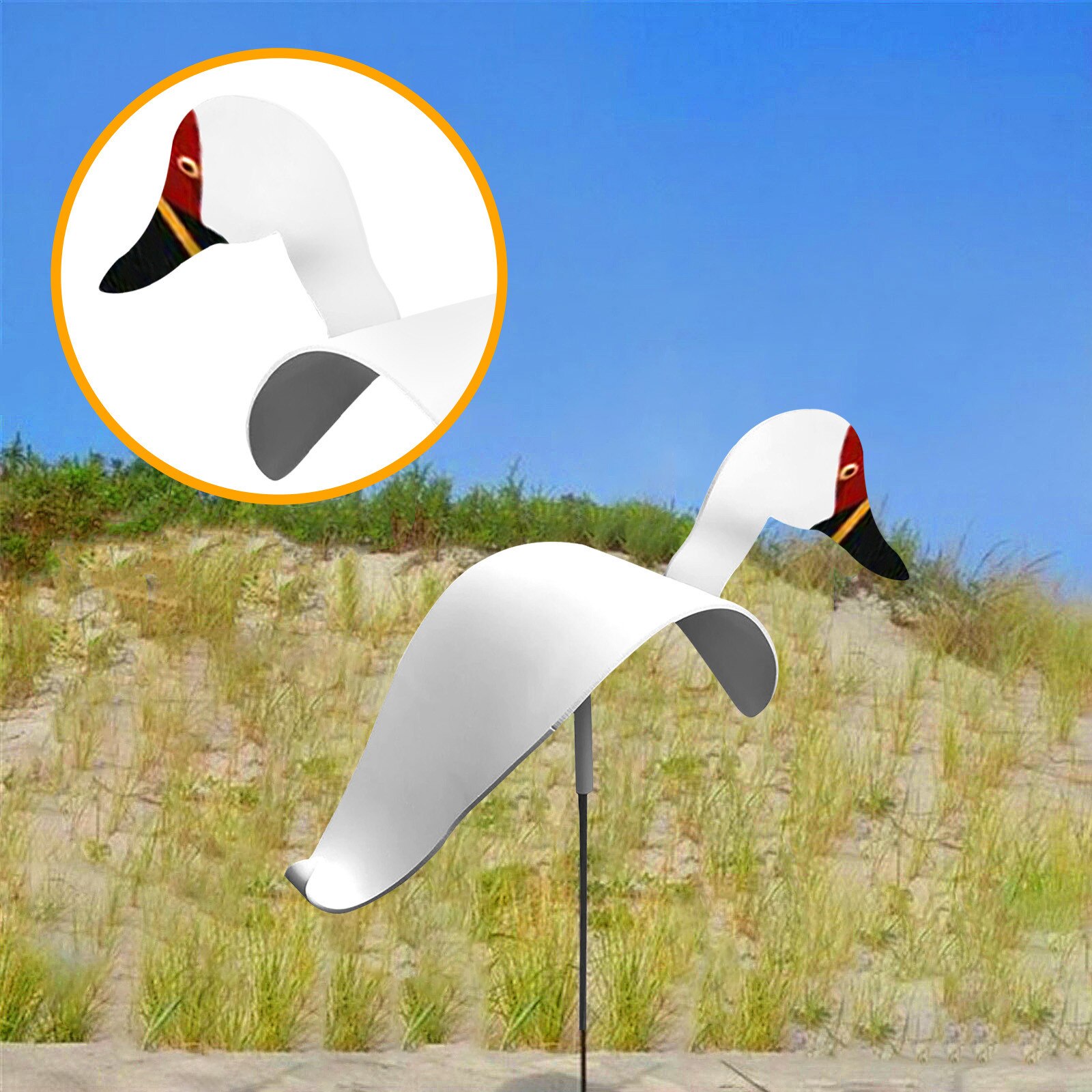 Flamingo White Swirl Bird Garden Decoration Decorative White Duck Spin with The Breeze Home Garden Decor Home Supply