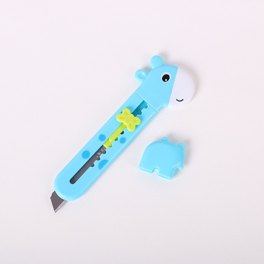 3 pack Cartoon Giraffe Shaped Utility Knife Knife Scrapbook Tool Office School Mini Letter Opener Paper knife
