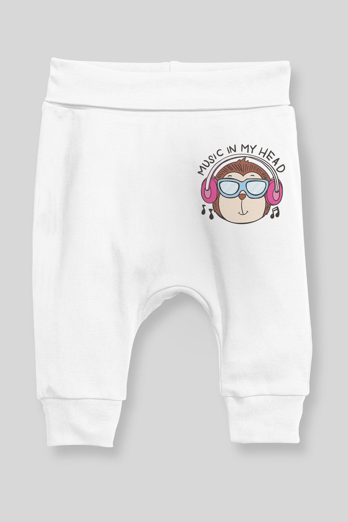 Angemiel bébé musique Dinliyen singe bébé garçon sarouel Pantalon blanc