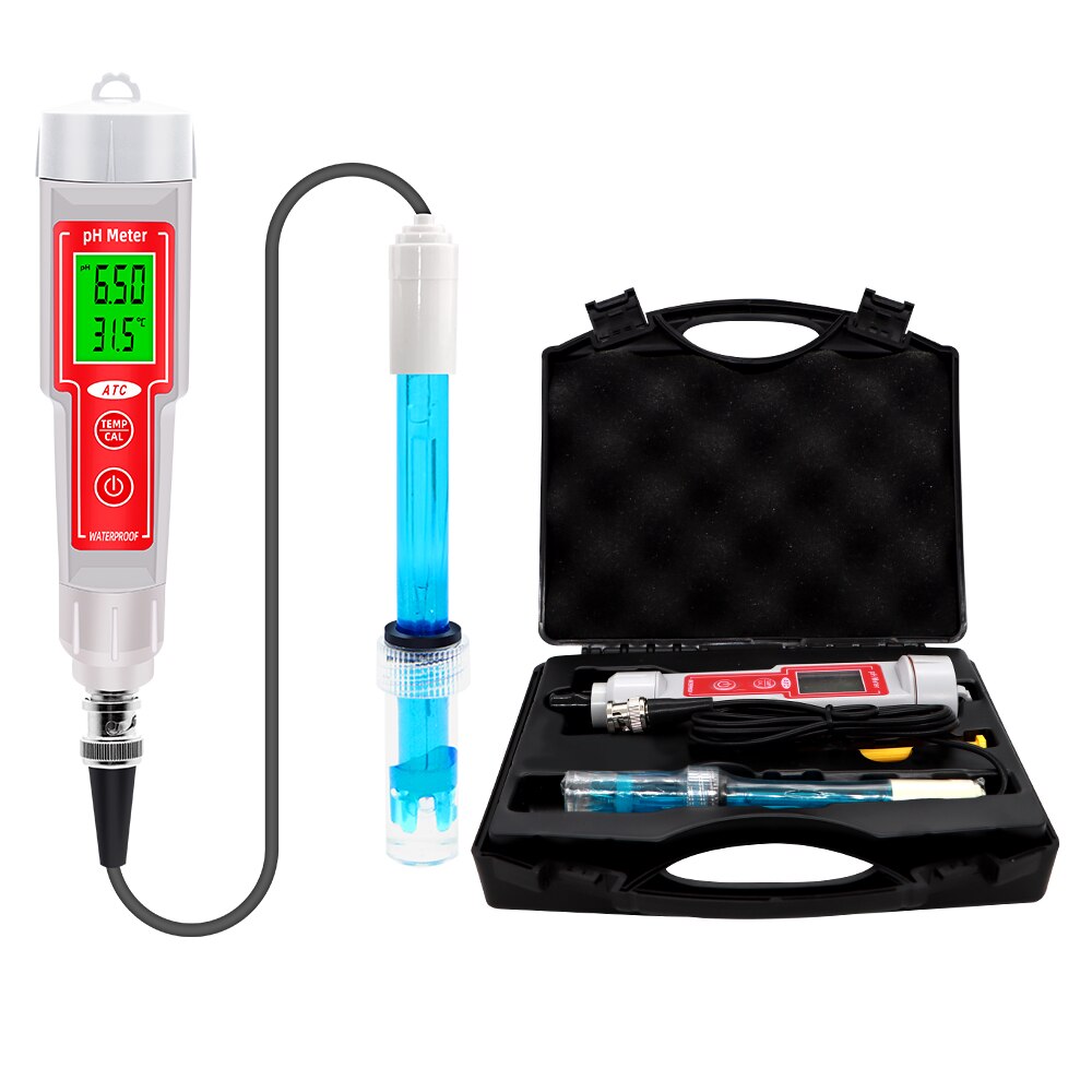 Hydroponics PH Meter Digital 2 in1 PH Temperature Water Tester Backlight for Swimming Pool Aquarium Measuring Instrument