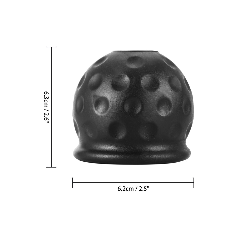 Negro 50mm Car Towbar Towball plástico Cap Tow Ball remolcar accesorios de remolque de protección de la cubierta de la cabeza de la bola del remolque