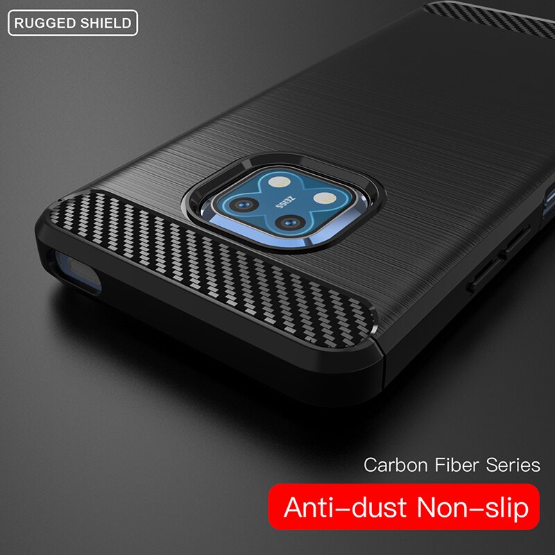 Voor Nokia XR20 Case Rubber Silicone Shockproof Carbon Fiber Cover Voor Nokia XR20 NokiaXR20 Telefoon Case Voor Nokia XR20 Case 6.67