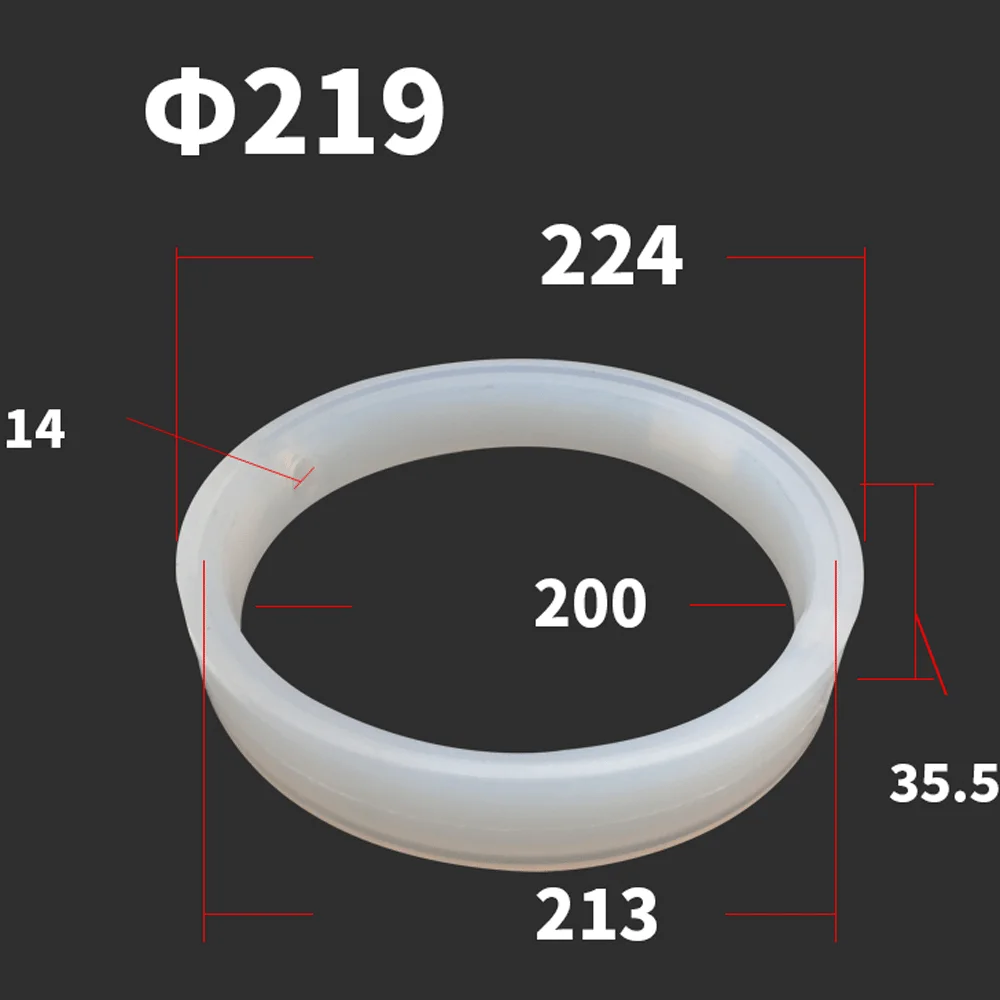Homebrew Sanitary Food Grade VMQ Silicone Sealing Ring Gasket Seal Replacement For 1.5" -8"Tri Clamp Butterfly Valve: WHITE