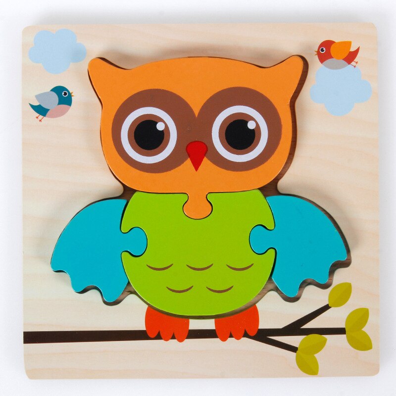 Creativo Per Bambini Puzzle di Legno Prima Infanzia Giocattoli Educativi 3d Puzzle Di Sviluppo di Intelligenza del Giocattolo
