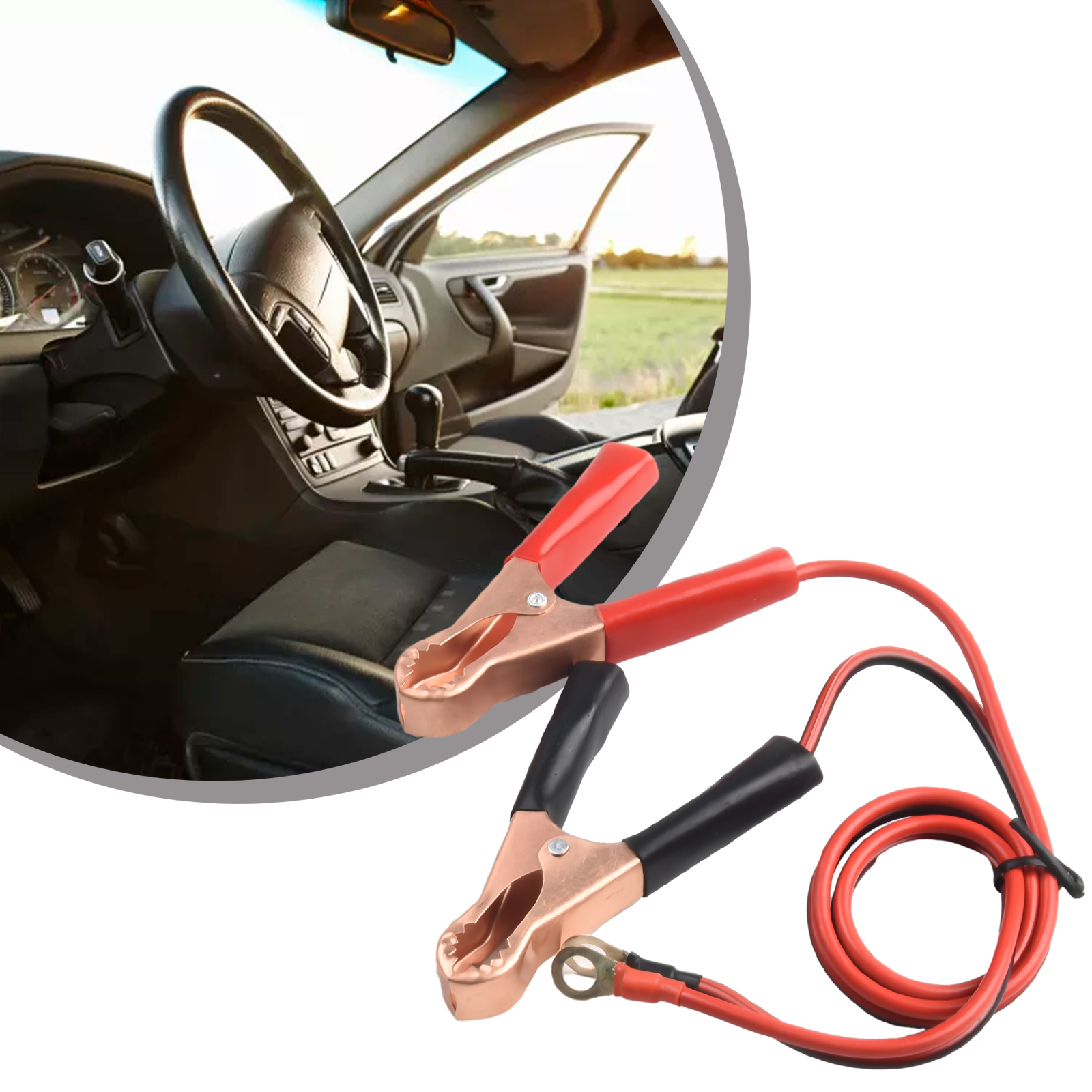 2pcs Car Battery Clips Wire Clip Inverter Wire Power Transfer Cable Car Accessories Battery Clip Parts