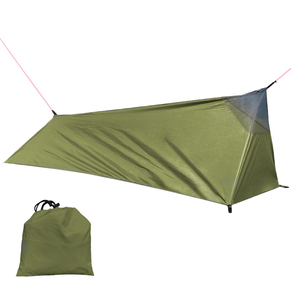 Rucksackzelt, outdoor-camping-schlafsackzelt, leichtes ein-personen-zelt mit moskitonetz: Armeegrün