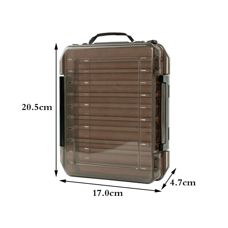 Double Multi-function Fly Fishing Tackle Box Sided Spinner Fish Lures Bait Cases Fishing Storage Box