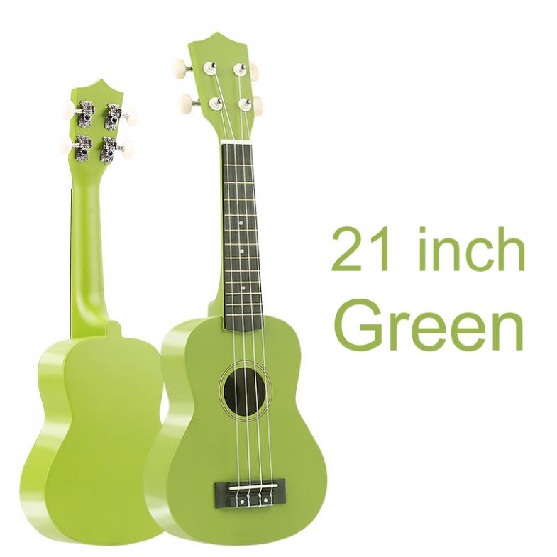 21 Inch Soprano Carbon Fiber Ukulele Colorful Acoustic 4 Strings Hawaii Guitar Instruments for Birthday / Christmas: Green