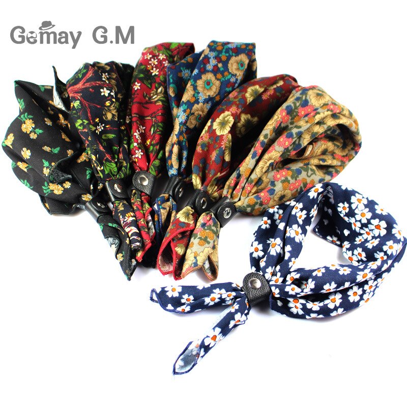 Men Vintage Print Wedding Formal Cravat Ascot Scrunch Self British style Gentleman Cotton Neck Tie Luxury