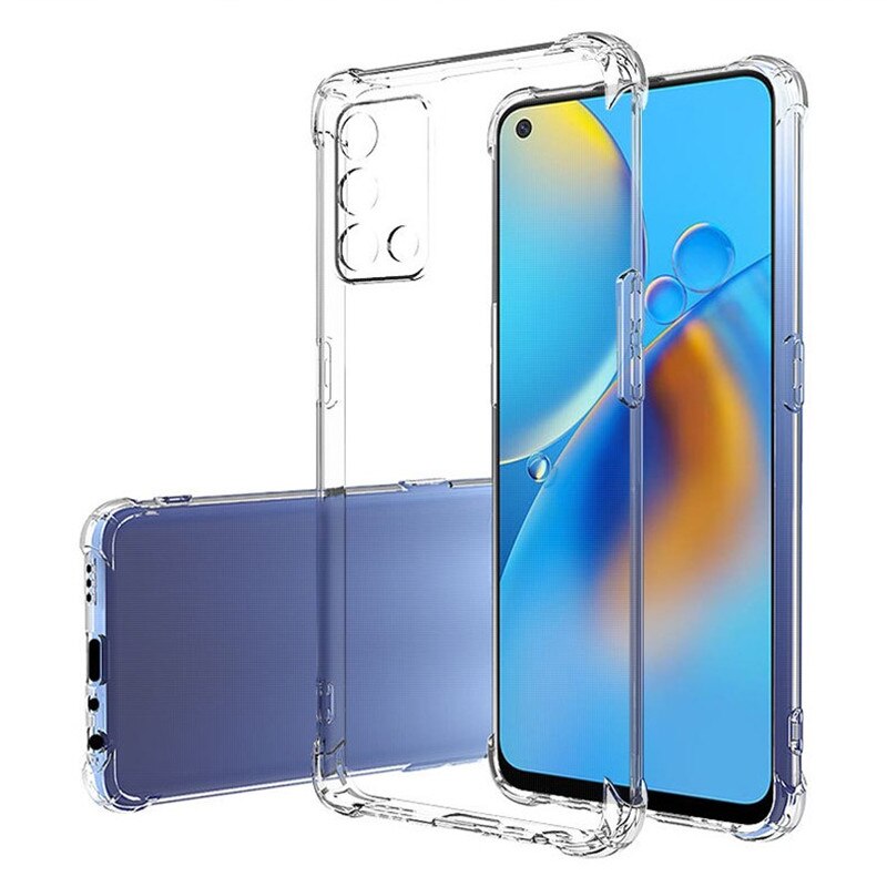 Airbag Schokbestendig Siliconen Telefoon Geval Voor Oppo A54 A74 A94 Funda A55 A95 A93 A93S 4G Camera Beschermende Capa 5G Transparant Cover: A93 4G