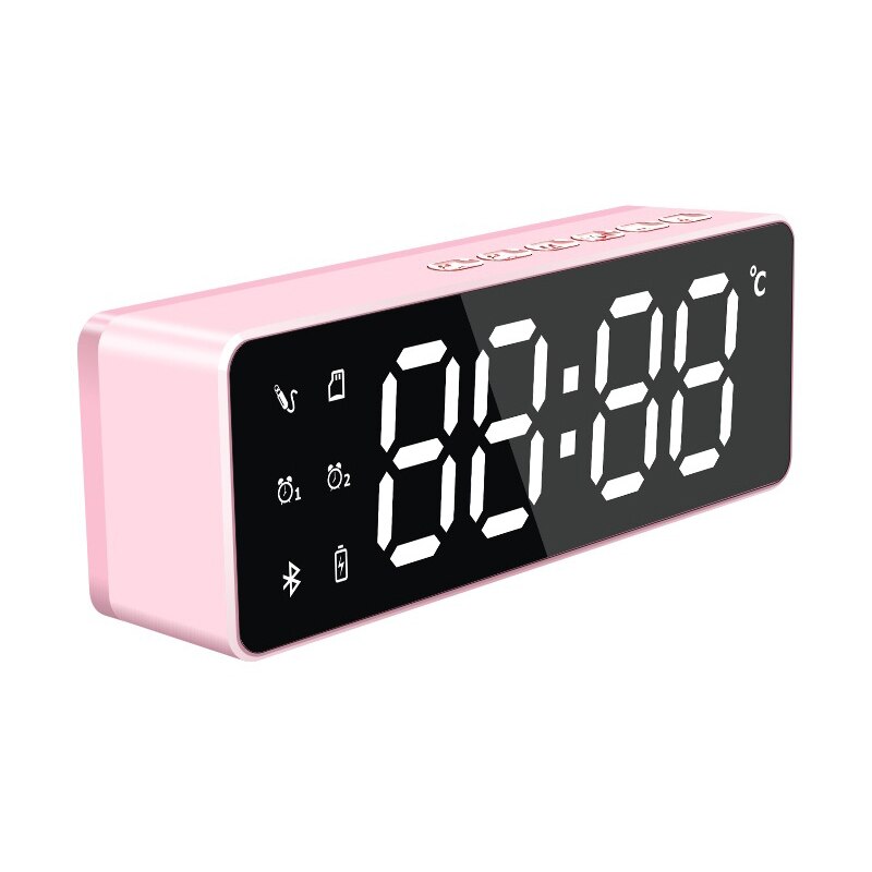 Wireless Bluetooth Speaker FM Radio Sound Box Desktop Alarm Clock Subwoofer Music Player TF Card Bass Speaker Boom: 3